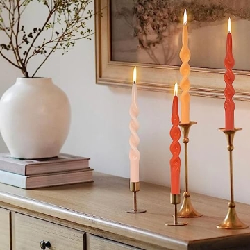 Elegant Orange Taper Candles for Home and Events