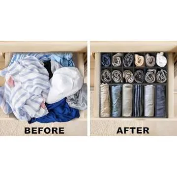 Simple Houseware Closet Organizer Drawer Divider Set