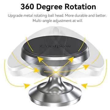 【2-Pack】 Magnetic Phone Holder for car, [Strong Magnet] Magnetic Phone Mount for Car [4 Metal Plate] iPhone Magnetic car Mount for Cell Phone [360° Rotation] Universal Dash car Phone Holder Mount