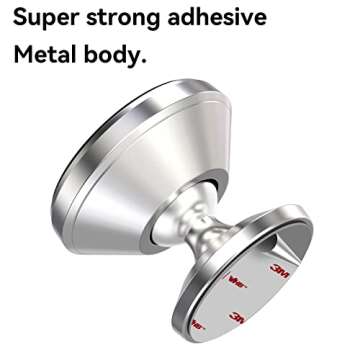 【2-Pack】 Magnetic Phone Holder for car, [Strong Magnet] Magnetic Phone Mount for Car [4 Metal Plate] iPhone Magnetic car Mount for Cell Phone [360° Rotation] Universal Dash car Phone Holder Mount