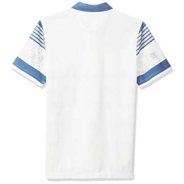 28 Palms Men's Relaxed-Fit Performance Cotton Tropical Print Pique Golf Polo Shirt