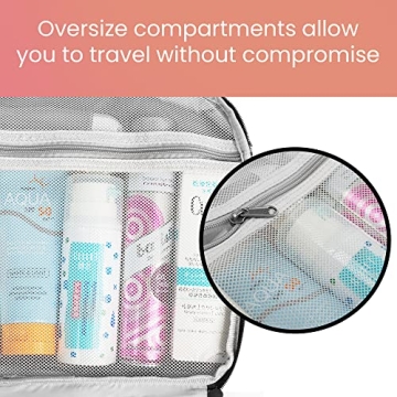 Waterproof Hanging Toiletry Bag with 4 Compartments Travel Essential