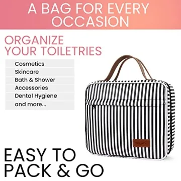 Waterproof Hanging Toiletry Bag with 4 Compartments Travel Essential