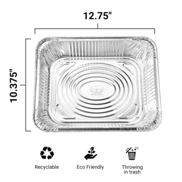 Heavy Duty Aluminum Pans - 9x13 Disposable Foil Pans