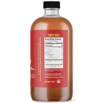 Lucy's Family Owned - USDA Organic NonGMO Raw Apple Cider Vinegar, Unfiltered, Unpasteurized, With t...
