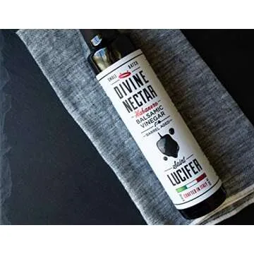 Saint Lucifer, Divine Nectar - Habanero Infused Balsamic Vinegar, 8.5oz - 250ML | Gluten Free, Sugar Free, Vegan, Vegetarian