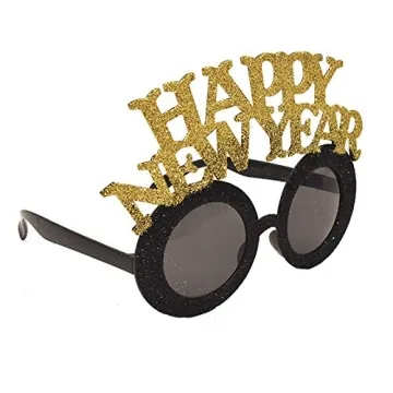 Soochat Happy New Year Fancy Glitter Eyeglasses for Parties
