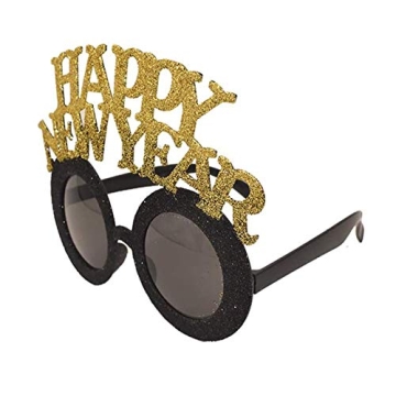 Soochat Happy New Year Fancy Glitter Eyeglasses for Parties
