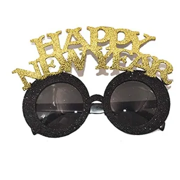 Soochat Happy New Year Fancy Glitter Eyeglasses for Parties