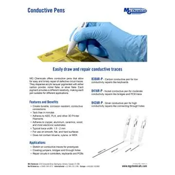 MG Chemicals 838AR-P Carbon Conductive Pen for All Uses
