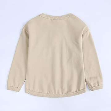 MYGBCPJS Toddler 2Pcs Outfits Set Boys Girls Fall Solid Long Sleeve Sweatshirt + Stretch Pants Casua...