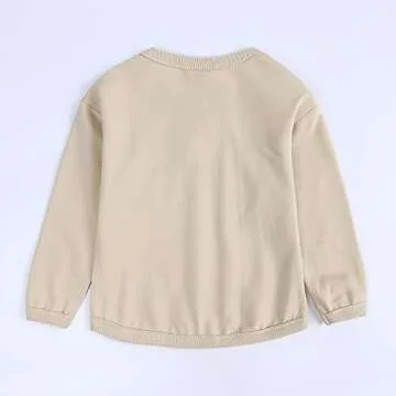 MYGBCPJS Toddler 2Pcs Outfits Set Boys Girls Fall Solid Long Sleeve Sweatshirt + Stretch Pants Casua...