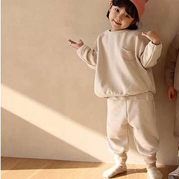 MYGBCPJS Stylish Toddler 2Pcs Outfit Set for Fall