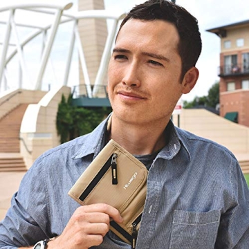 Secure RFID Travel Neck Pouch for Passport & Cards Protection