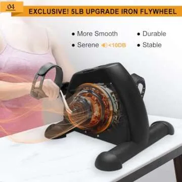 GOREDI Under Desk Mini Exercise Bike for All Fitness Levels