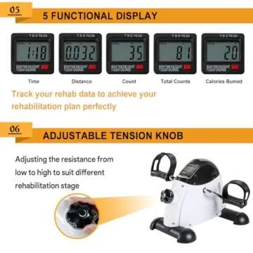 GOREDI Under Desk Mini Exercise Bike for All Fitness Levels