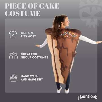 Piece of Cake Halloween Costume - Cute Chocolate Food One-size Adult Body Suit