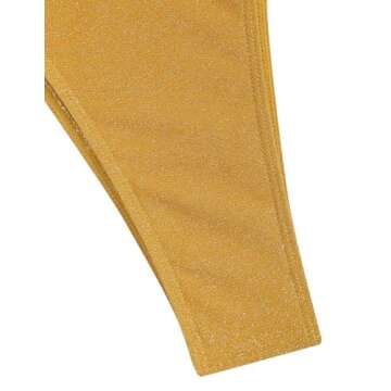 ZAFUL Metallic Glitter Bandeau Bikini - Sexy Summer Swimwear