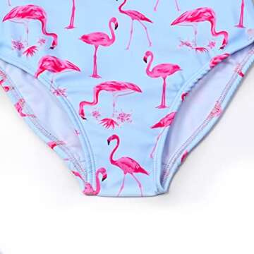 Swimsuits for Little Girls 6t Rainbow Flamingo Bathing Suits Kids Beach Outfit