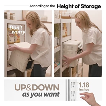 HOMEDANT House 5-Tier Laminated Boltless Metal Shelving Unit Adjustable Storage Utility Rack Heavy Duty Shelves Organization Multipurpose Shelf Kitchen Garage Pantry Closet 1Pack