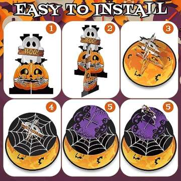 Cinrobiye Halloween 3 Tier Cupcake Stand for Parties