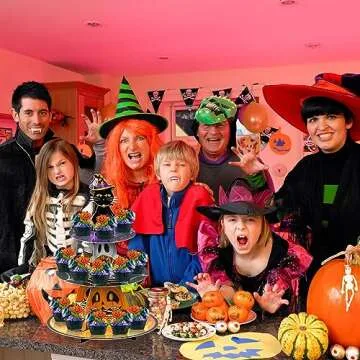 Cinrobiye Halloween 3 Tier Cupcake Stand for Parties