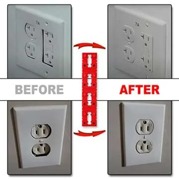 Outlet Spacers for Electrical Box, RonJea 48 PCS Switch and Receptacle Spacers for Loose Outlet Plug Fix, Electrical Extender Outlet Shims Light Switch Spacer