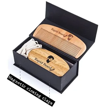 Beard Brush and Comb Kit - Quality Grooming Set for Men