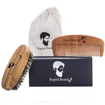 Beard Brush and Comb Kit - Quality Grooming Set for Men