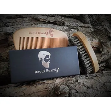 Beard Brush and Comb Kit - Quality Grooming Set for Men