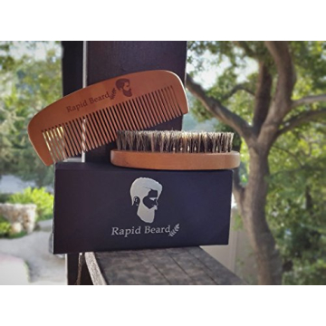 Beard Brush and Comb Kit - Quality Grooming Set for Men