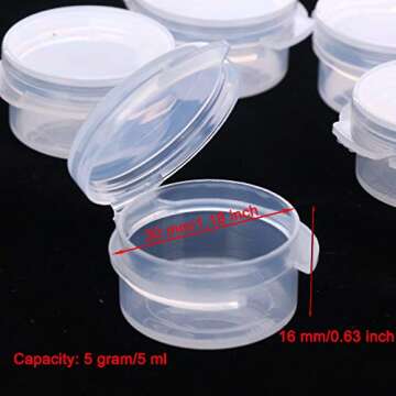 EORTA 50 Pcs Mini Cosmetic Jars with Snap Lids