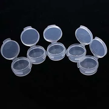 EORTA 50 Pcs Mini Cosmetic Jars with Snap Lids