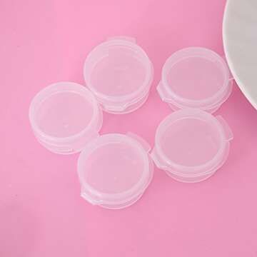EORTA 50 Pcs Mini Cosmetic Jars with Snap Lids