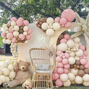 RUBFAC 129pcs Ivory white Balloons Different Sizes 18 12 10 5 Inch Latex Balloon Garland Arch for Party Decoration Birthday Gender Reveal Wedding Anniversary Baby Shower Party Supplies