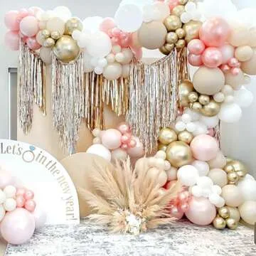 RUBFAC 129pcs Ivory white Balloons Different Sizes 18 12 10 5 Inch Latex Balloon Garland Arch for Party Decoration Birthday Gender Reveal Wedding Anniversary Baby Shower Party Supplies
