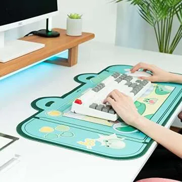 Cute Frog Mouse Pad Large Gaming Mouse Pad, Waterproof Easy Clean,Non-Slip Base Long Office Desk Mat,Durable Large Extended Keyboard Mouse Pad with Stitched Edges for Office Gaming
