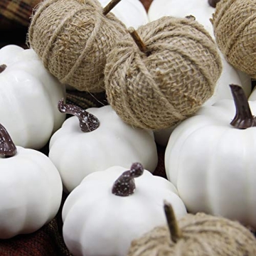 winemana 18 Pcs Artificial Pumpkins Set for Thanksgiving Decor