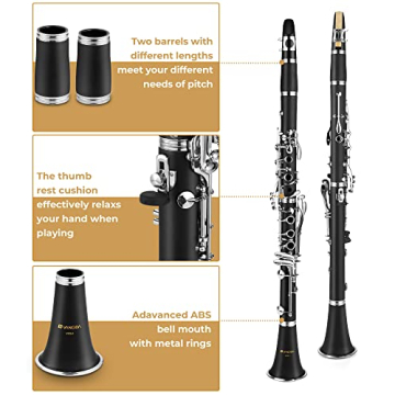 Vangoa Bb Beginner Clarinet Complete Starter Kit