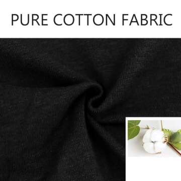 QOVOQ Women's High Waist Cotton Underwear Stretch Briefs Soft Comfy Ladies Panties MultiPack Black