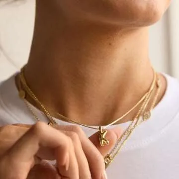 Gwen Mini Bubble Initial Necklace by BaubleBar - Personal Jewelry
