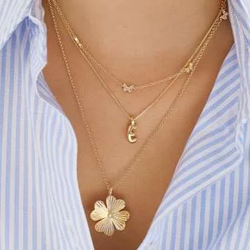 Gwen Mini Bubble Initial Necklace by BaubleBar - Personal Jewelry