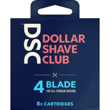 Dollar Shave Club Men's 4-Blade Razor Refill for Optimal Shaving Comfort