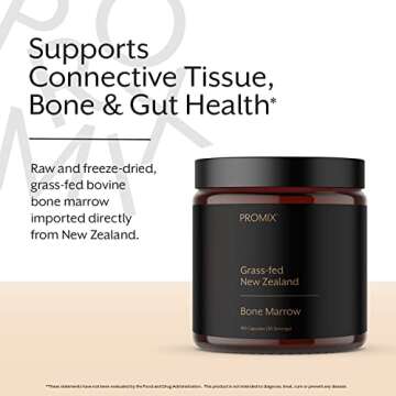 ProMix Nutrition Grass-Fed Beef Bone Marrow Supplement | Collagen, Vitamins, Minerals - 180 Gelatin ...