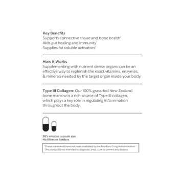 ProMix Grass-Fed Bone Marrow Capsules - Rich in Vitamins 180 Pack