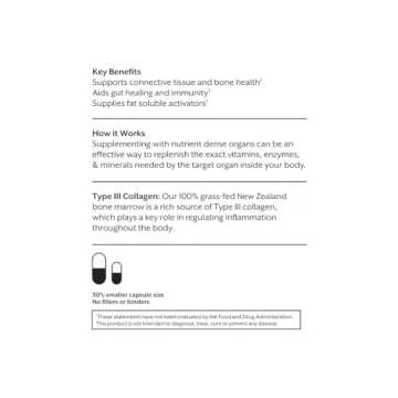 ProMix Grass-Fed Bone Marrow Capsules - Rich in Vitamins 180 Pack