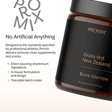 ProMix Grass-Fed Bone Marrow Capsules - Rich in Vitamins 180 Pack