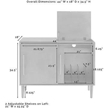 Crosley Everett Record Player Stand with Vinyl Storage