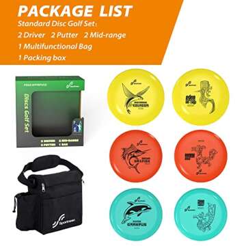 Sportneer Disc Golf Starter Set for Beginners 6 Pack