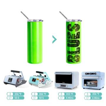 PYD Life Neon Sublimation Tumblers 20 oz 8 Pack